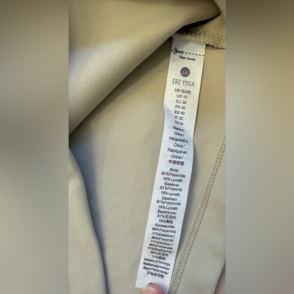 CRZ YOGA Mojave (tan) high neck  Tank Top Pilates Workout - Picture 4 of 6